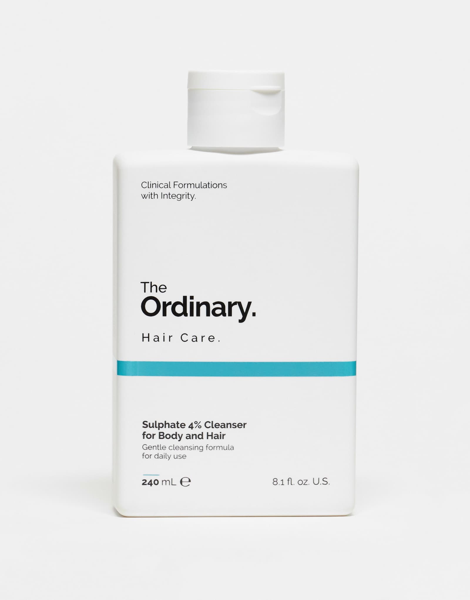 Обычное сульфатное 4%-ное очищающее средство для тела и волос, 240 мл