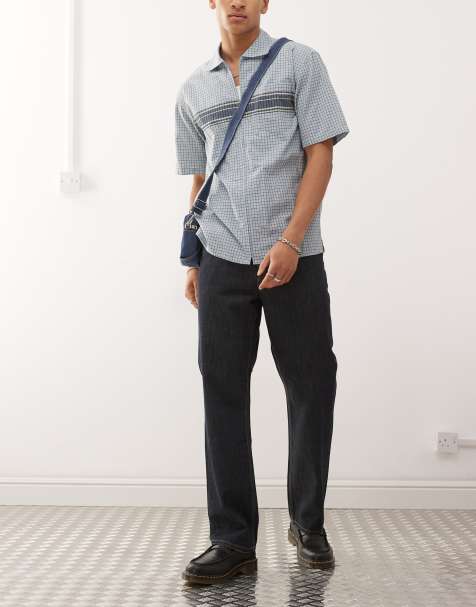 The Ragged Priest Axel straight leg jeans in blue rinse wash - view 1