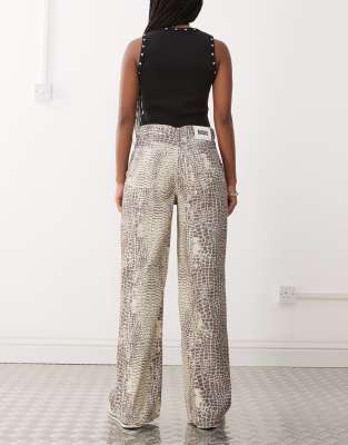 The Ragged Priest Baggy Fit Jeans In Multi
