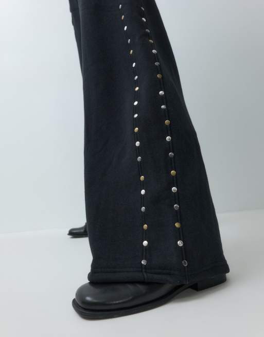 The Ragged Priest baggy trackies in washed black co-ord, 4 of 5