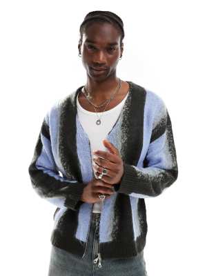 The Ragged Priest brushed gradient cardigan with zip-Multi