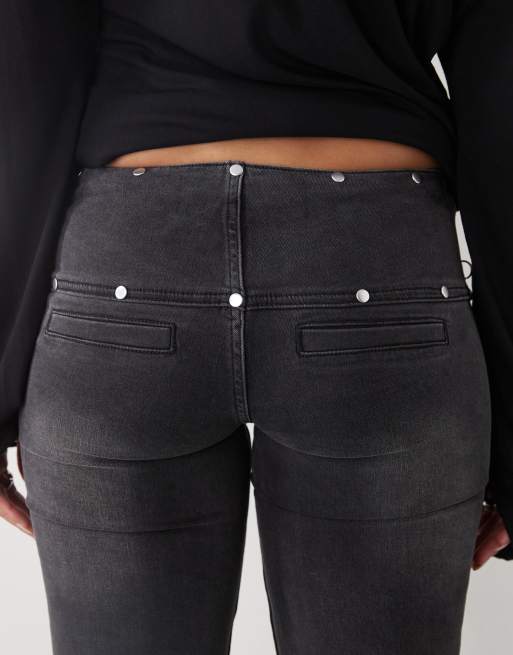 The Ragged Priest Charlie jeans in washed charcoal, 5 of 5