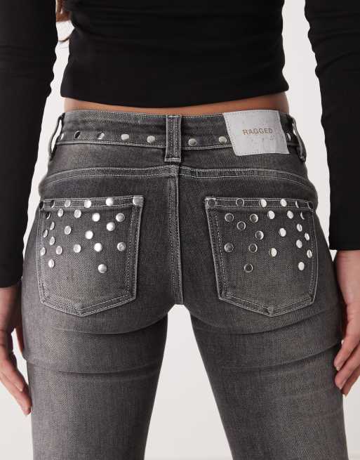The Ragged Priest – Charlie – Schlagjeans in Grau mit niedrigem Bund, 4 von 5