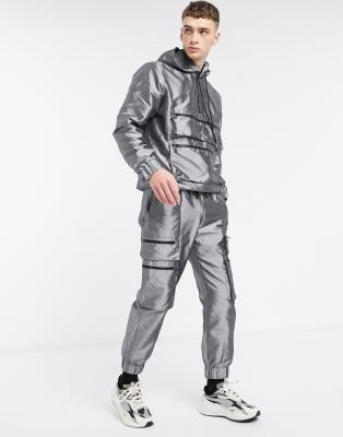 The Ragged Priest co-ord taffeta track pant in silver