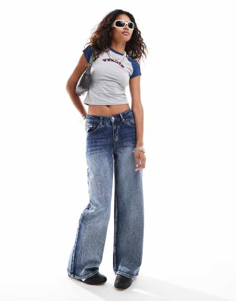 The Ragged Priest crease wash jeans in indigo - view 1