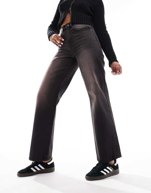 The Ragged Priest dad jeans in brown wash denim