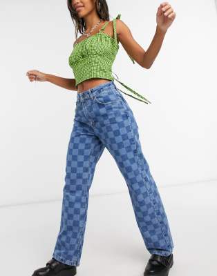 asos checkerboard pants