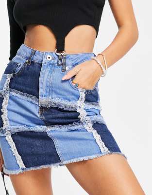 denim mini skirt