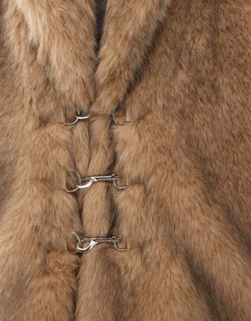 The Ragged Priest faux fur maxi coat in beige, 3 of 4