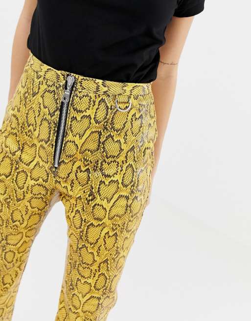 Yellow snakeskin hot sale pants