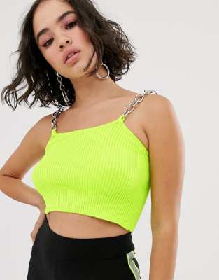 crop hoodie with chain