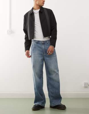 The Ragged Priest Gnarly skate fit jeans in mid blue - view 1