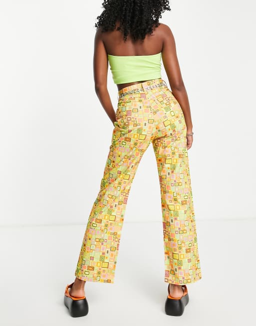 Square 2024 print pants