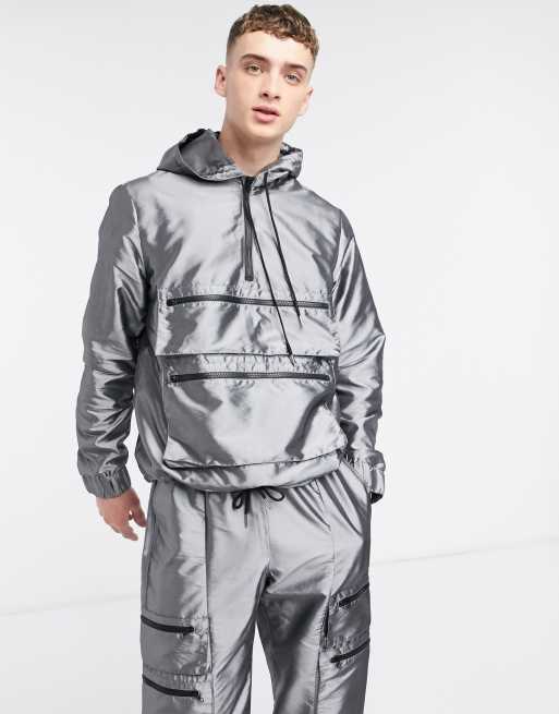 Mens store silver tracksuit