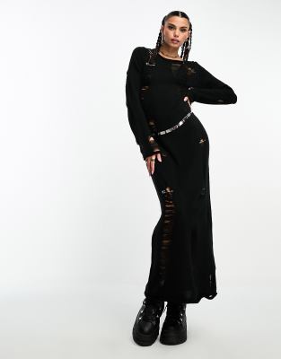 The Ragged Priest ladder detail maxi jumper dress