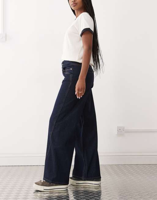 The Ragged Priest low rise baggy fit jeans in indigo , 3 of 5