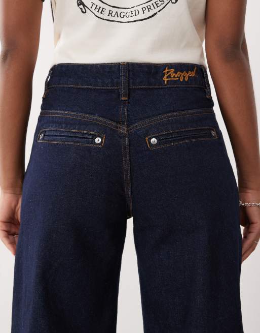 The Ragged Priest low rise baggy fit jeans in indigo , 4 of 5