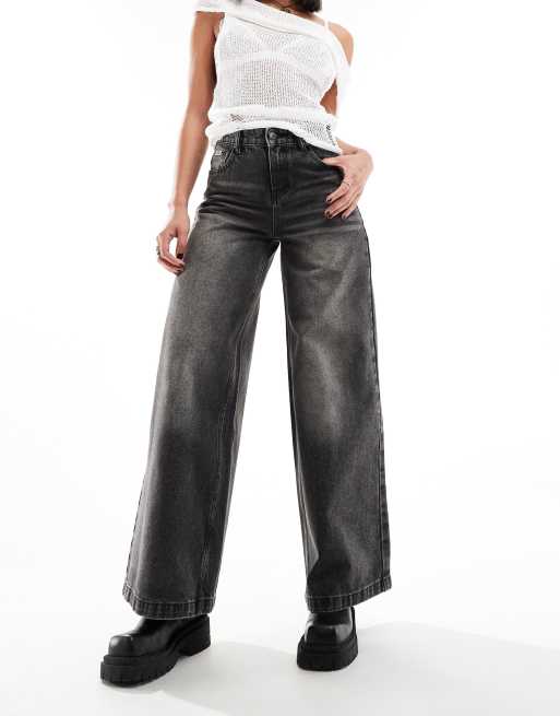 The Ragged Priest low rise release jeans in Y2K grey wash