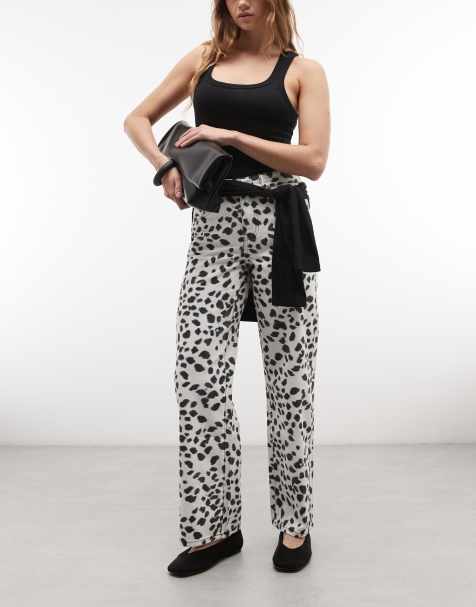 The Ragged Priest low rise straight jean in dalmation print - view 1