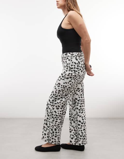The Ragged Priest low rise straight jean in dalmation print, 3 of 5