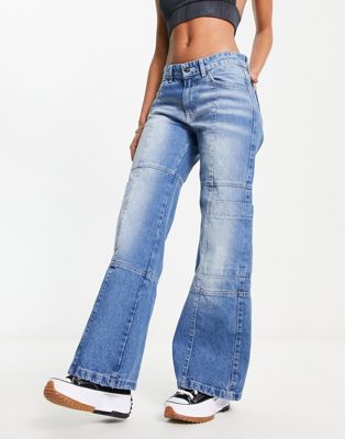 The Ragged Priest low rise straight leg jeans with vintage wash