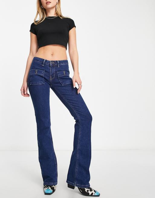 Buy Y2k Bell Bottom Jeans for Women Low Rise Skinny Flare Jeans