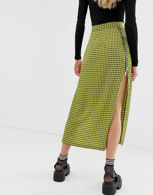 The Ragged Priest maxi skirt with side splits and zip detail