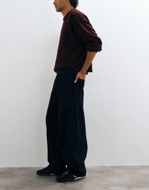 The Ragged Priest micro grid jeans in black, 2 of 10