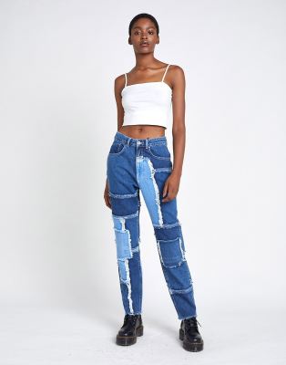 patched jeans asos