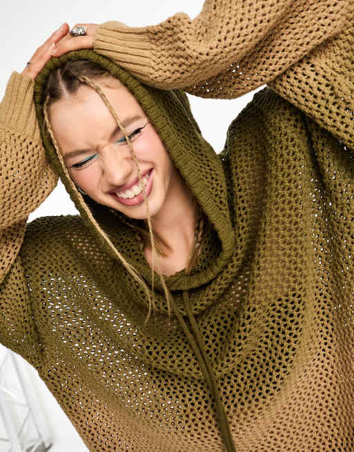 The Ragged Priest ombre knitted hoodie