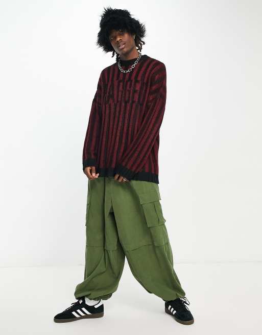 The Ragged Priest oversized khaki parachute pants