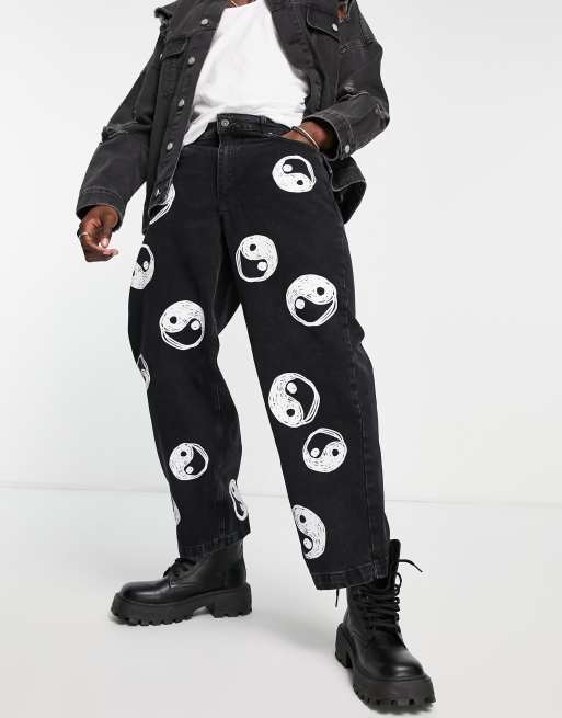 The Ragged Priest - Peaceful - Jeans met print in zwart
