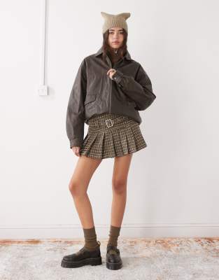 The Ragged Priest Pleated Skirt In Brown