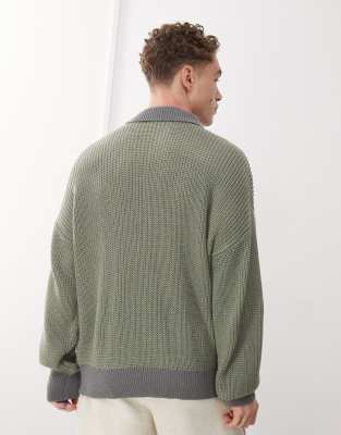The Ragged Priest Quarter Zip-up Polo In Multi