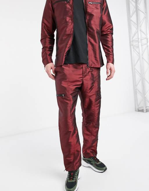The Ragged Priest taffeta co-ord in red, 2 of 3