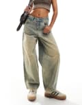 [The Ragged Priest] The Ragged Priest Release denim jeans in dirty wash-Multi W28 DIRTY SAND WASH