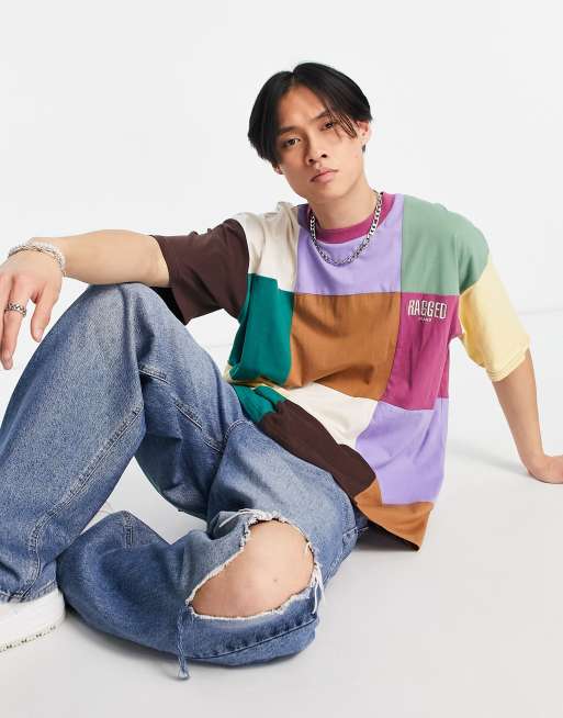 The Ragged Priest - Rubik - T-shirt met patchwork in multi
