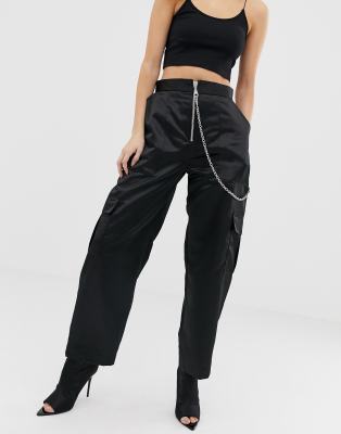 satin combat trousers