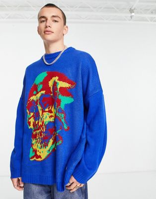 The Ragged Priest spliced knitted jumper in multi - ASOS Price Checker