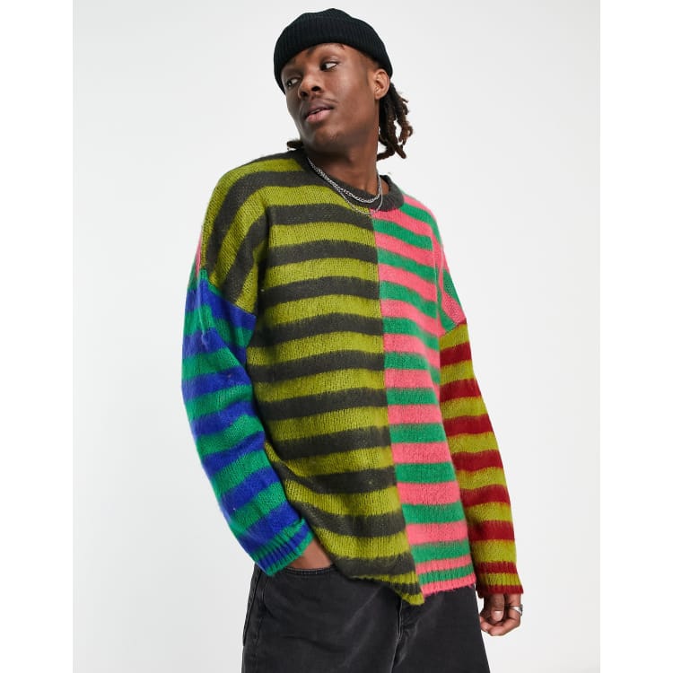 The Ragged Priest spliced knitted jumper in multi | ASOS