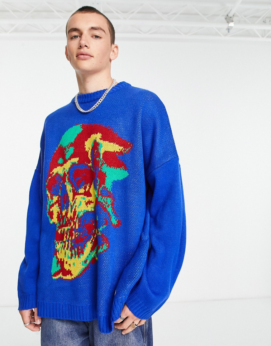 The Ragged Priest spliced knitted sweater in multi
