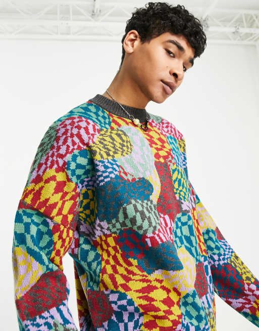 The Ragged Priest stoner knitted jumper in multi | ASOS