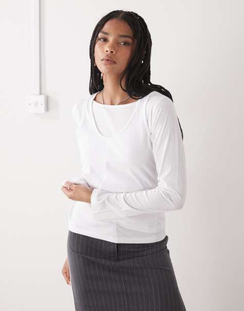 The Ragged Priest troop long sleeve top in white - view 1