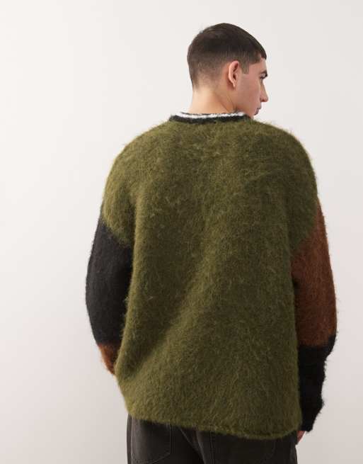 The Ragged Priest unisex mix panel jumper in multi, 4 of 4