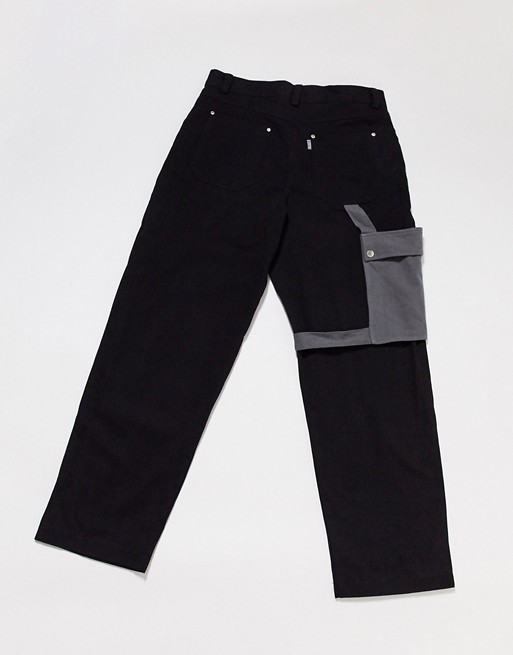 The Ragged Priest utility hook pocket trousers in black