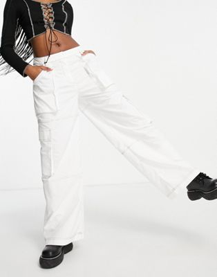 The Ragged Priest wide leg baggy combat trousers with leg panels