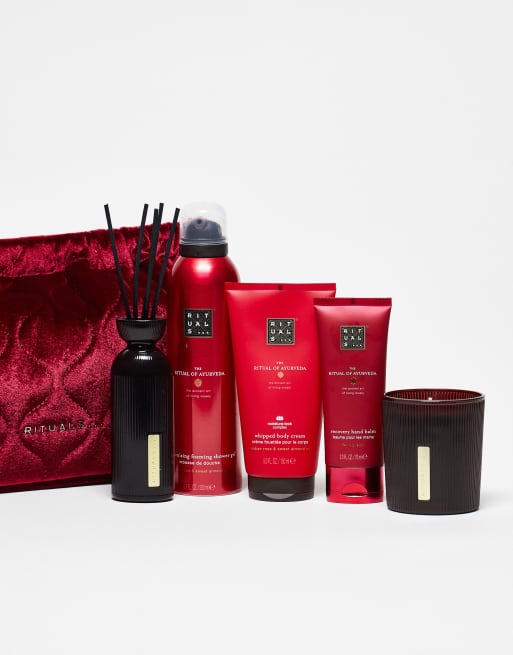 The Ritual of Ayurveda Sweet Almond Oil & Indian Rose Bath & Body Large Gift Set