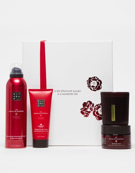 The Ritual of Ayurveda Sweet Almond Oil & Indian Rose Bath & Body Medium Gift Set - saving 18% - view 1