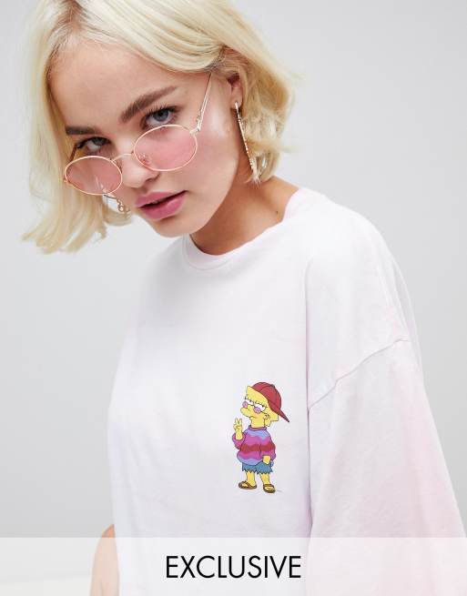 The Simpsons x ASOS DESIGN tie-dye color change boyfriend t-shirt