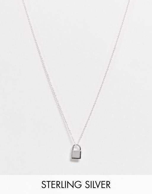 The Status Syndicate - Collana in argento sterling con lucchetto